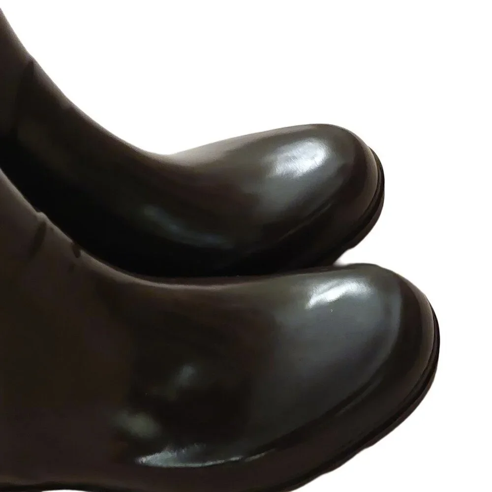 BCBGGeneration Madison Leopard Rubber Rain Boots Retail $395